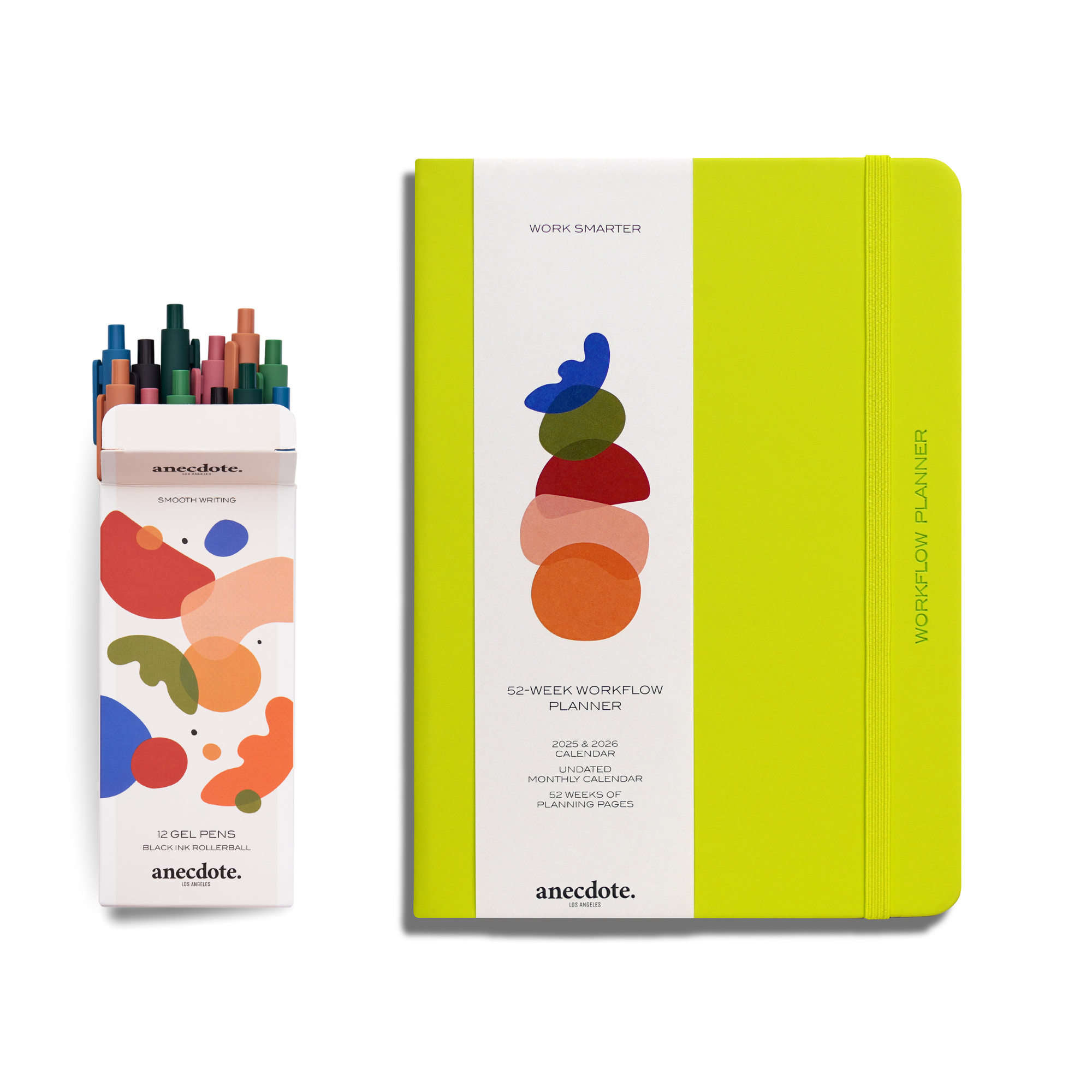 Workflow Planner & Gel Pen Set