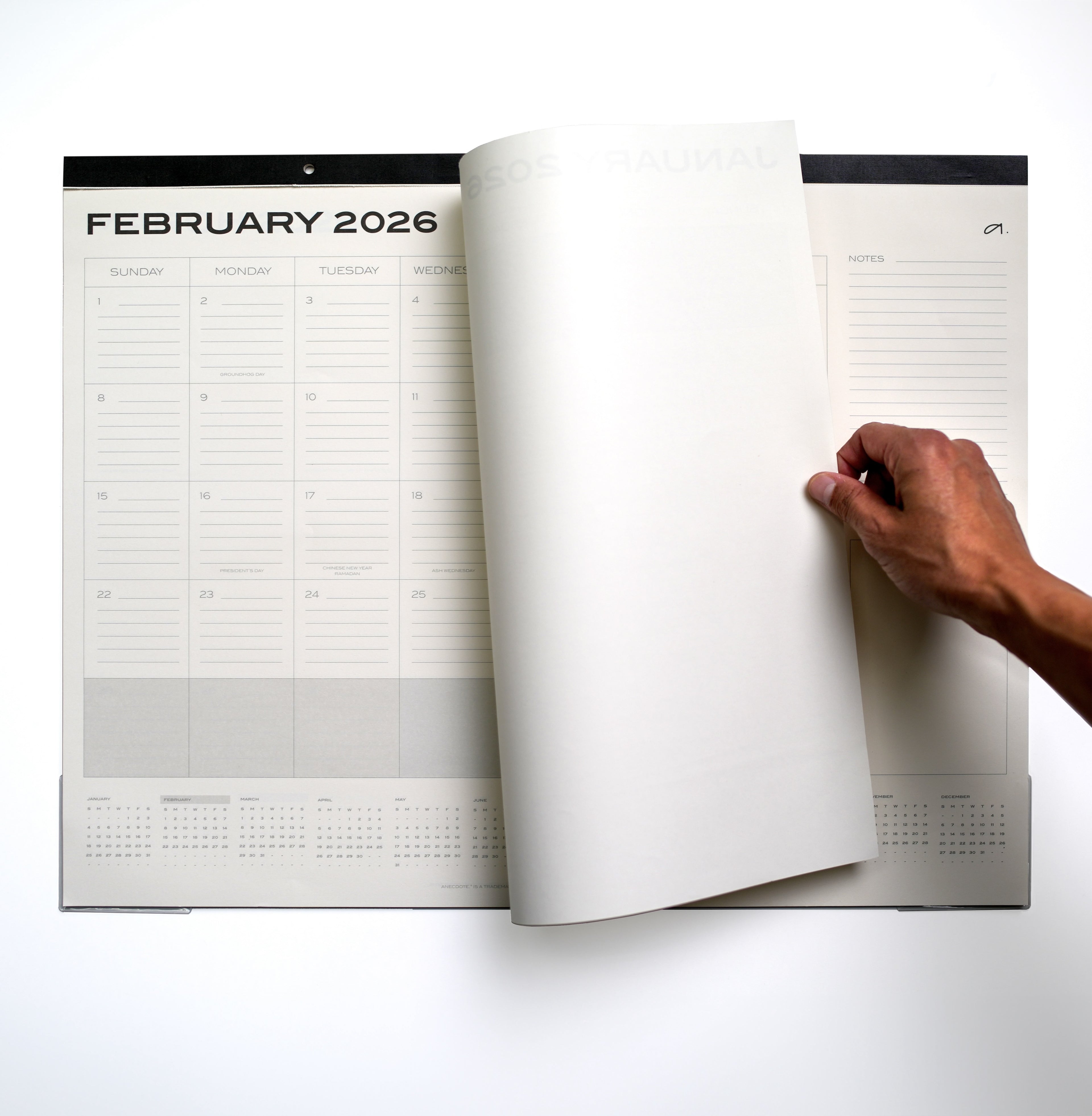 2026 Desk Calendar & Organizer