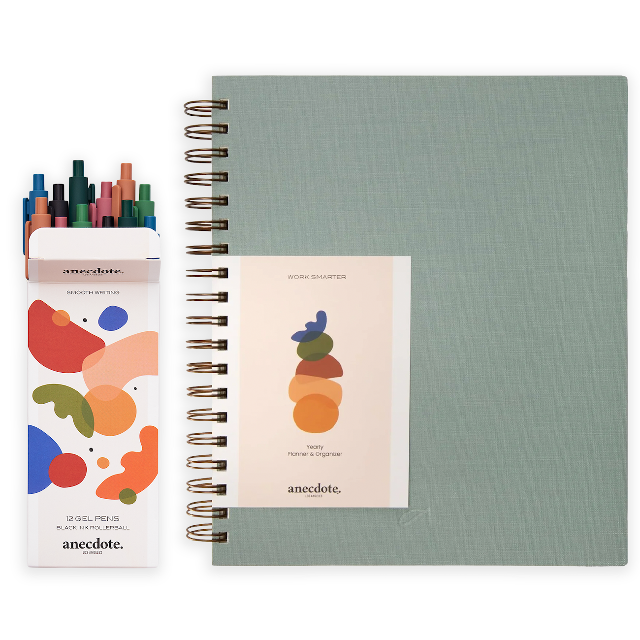 2026 Spiral-Bound Yearly Planner & Gel Pen Set