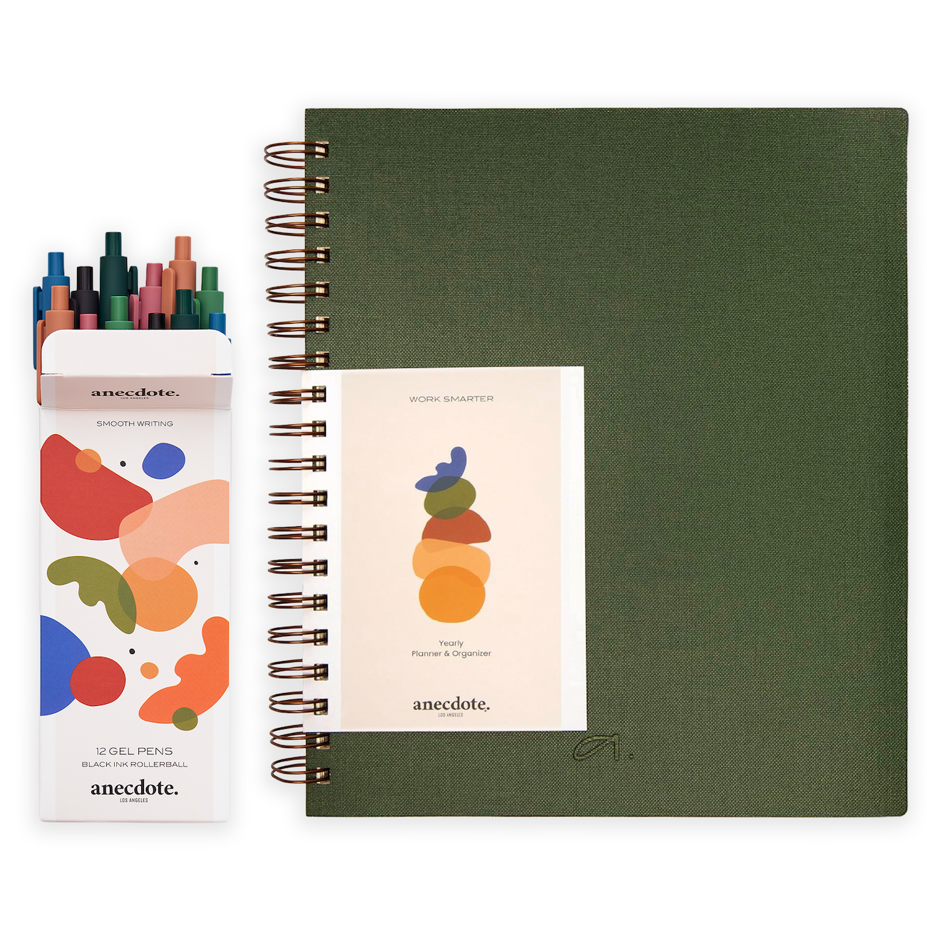 2026 Spiral-Bound Yearly Planner & Gel Pen Set