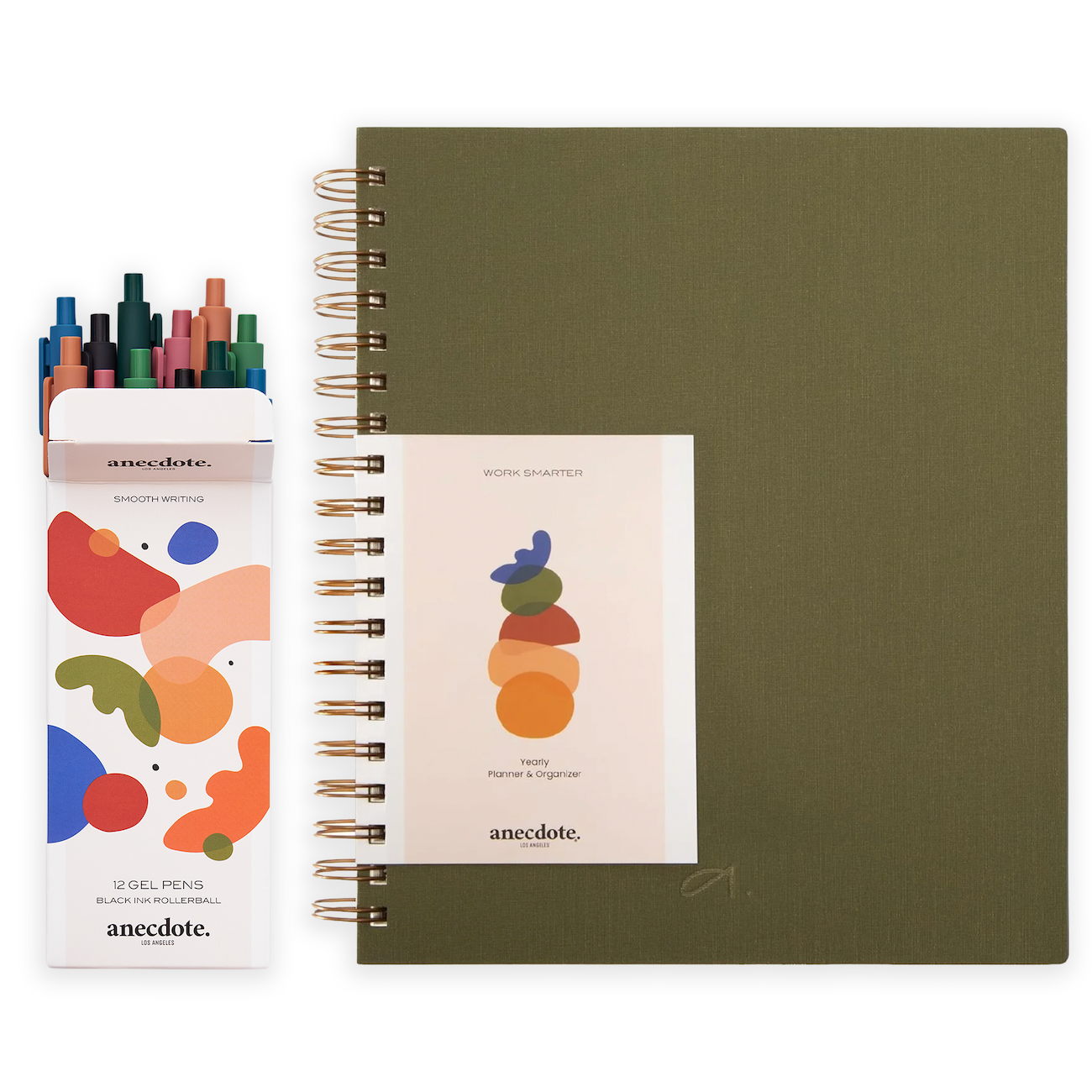 2026 Spiral-Bound Yearly Planner & Gel Pen Set
