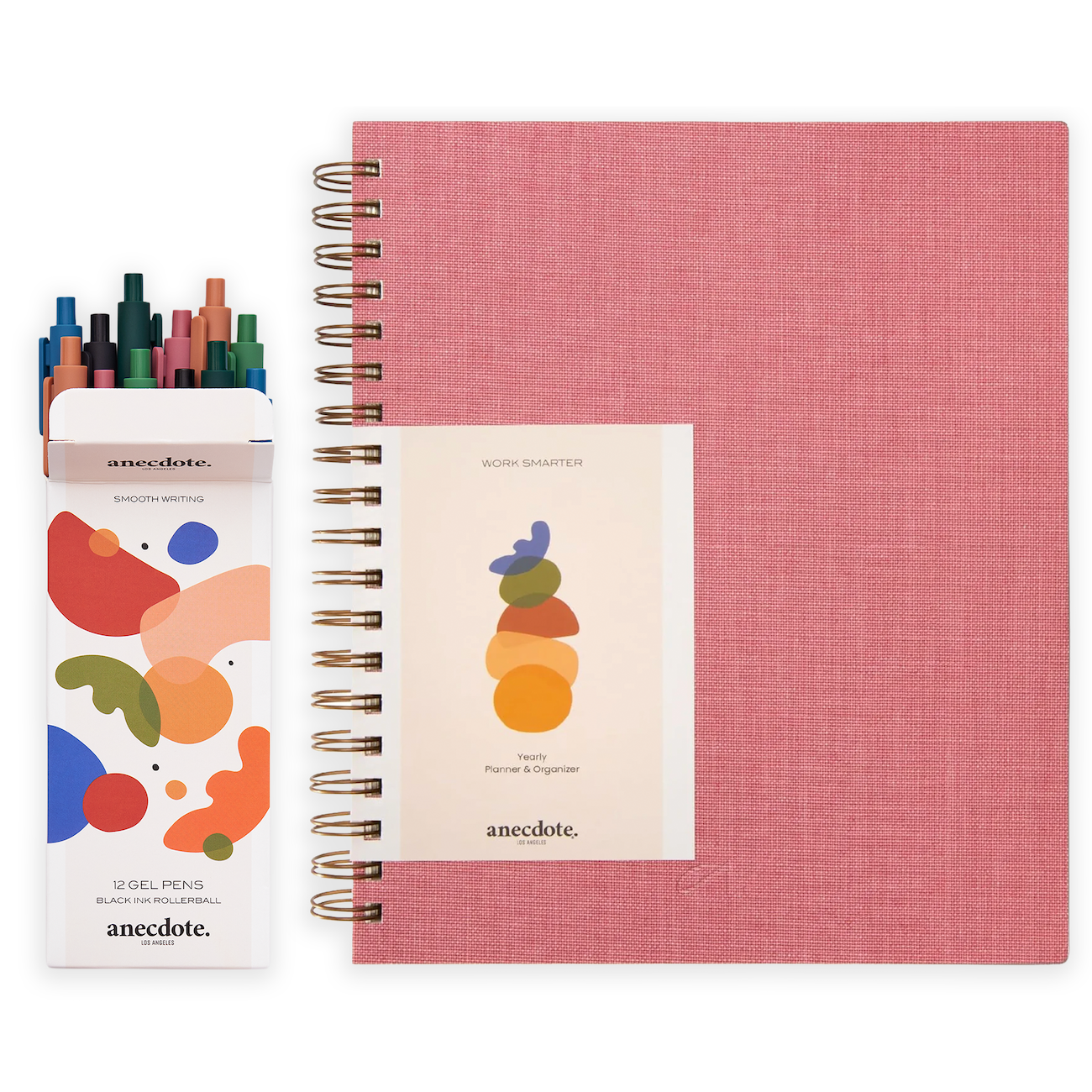 2026 Spiral-Bound Yearly Planner & Gel Pen Set