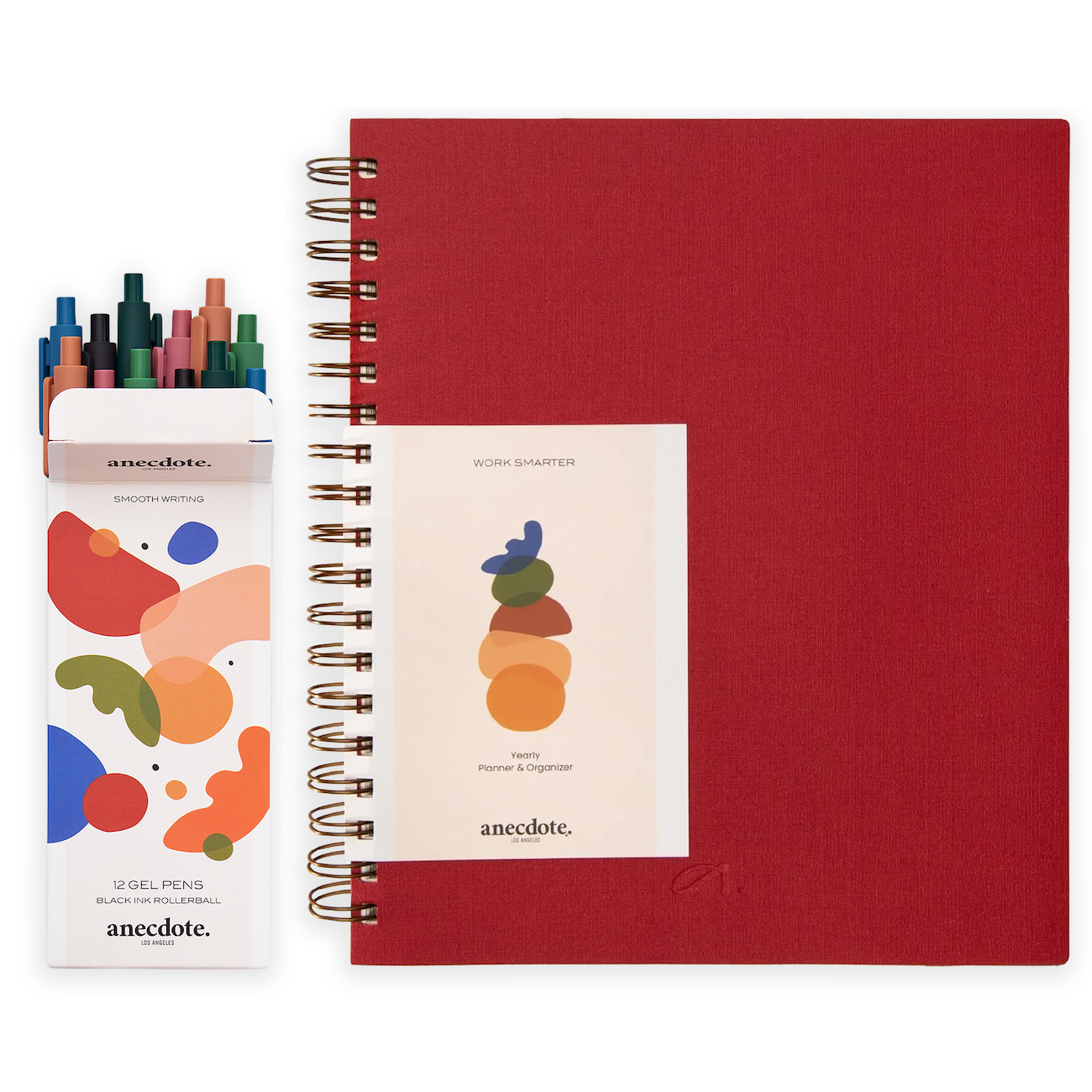 2026 Spiral-Bound Yearly Planner & Gel Pen Set