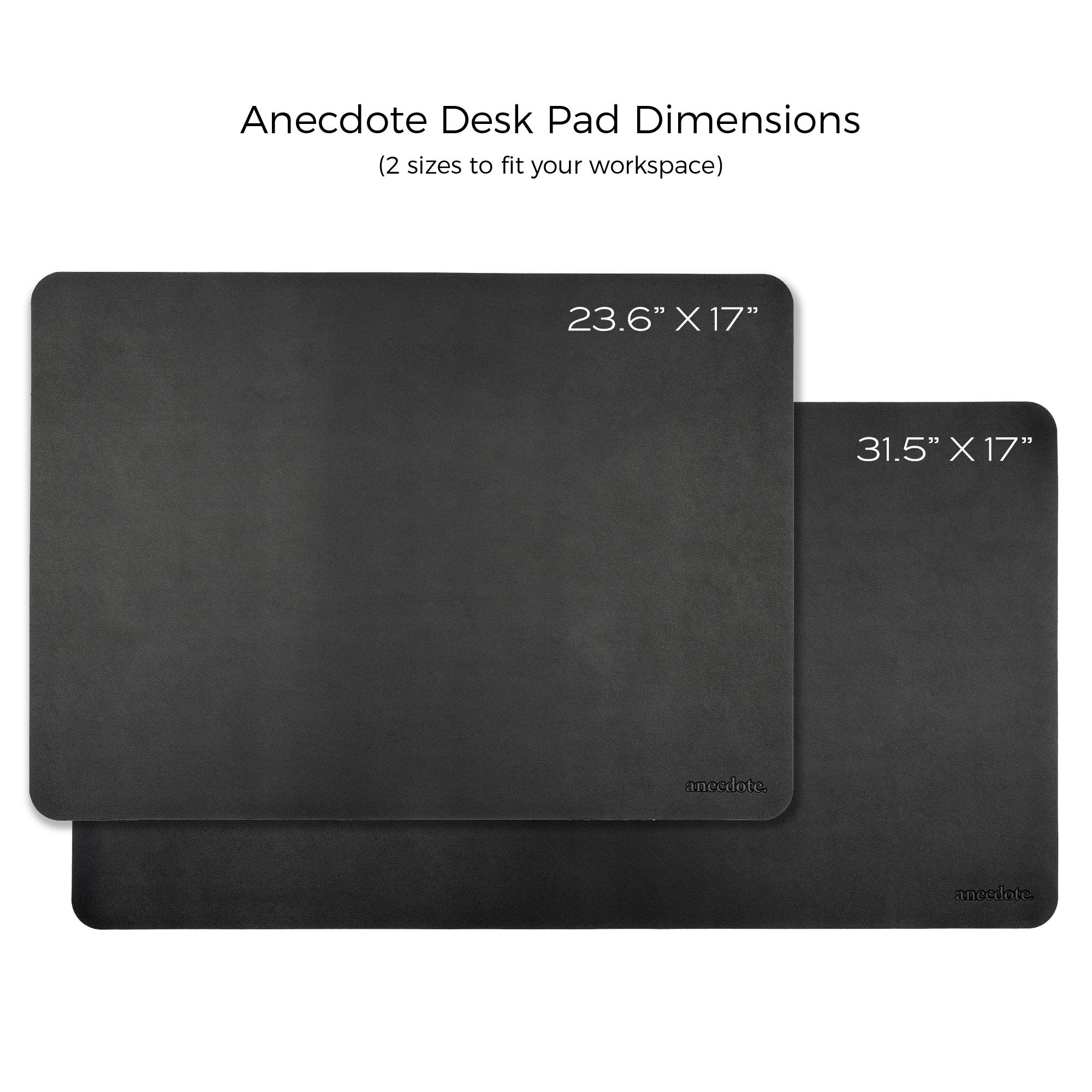 Anecdote, Vegan Leather Desk Pad, Regular & Large Sizes, 6 Colors